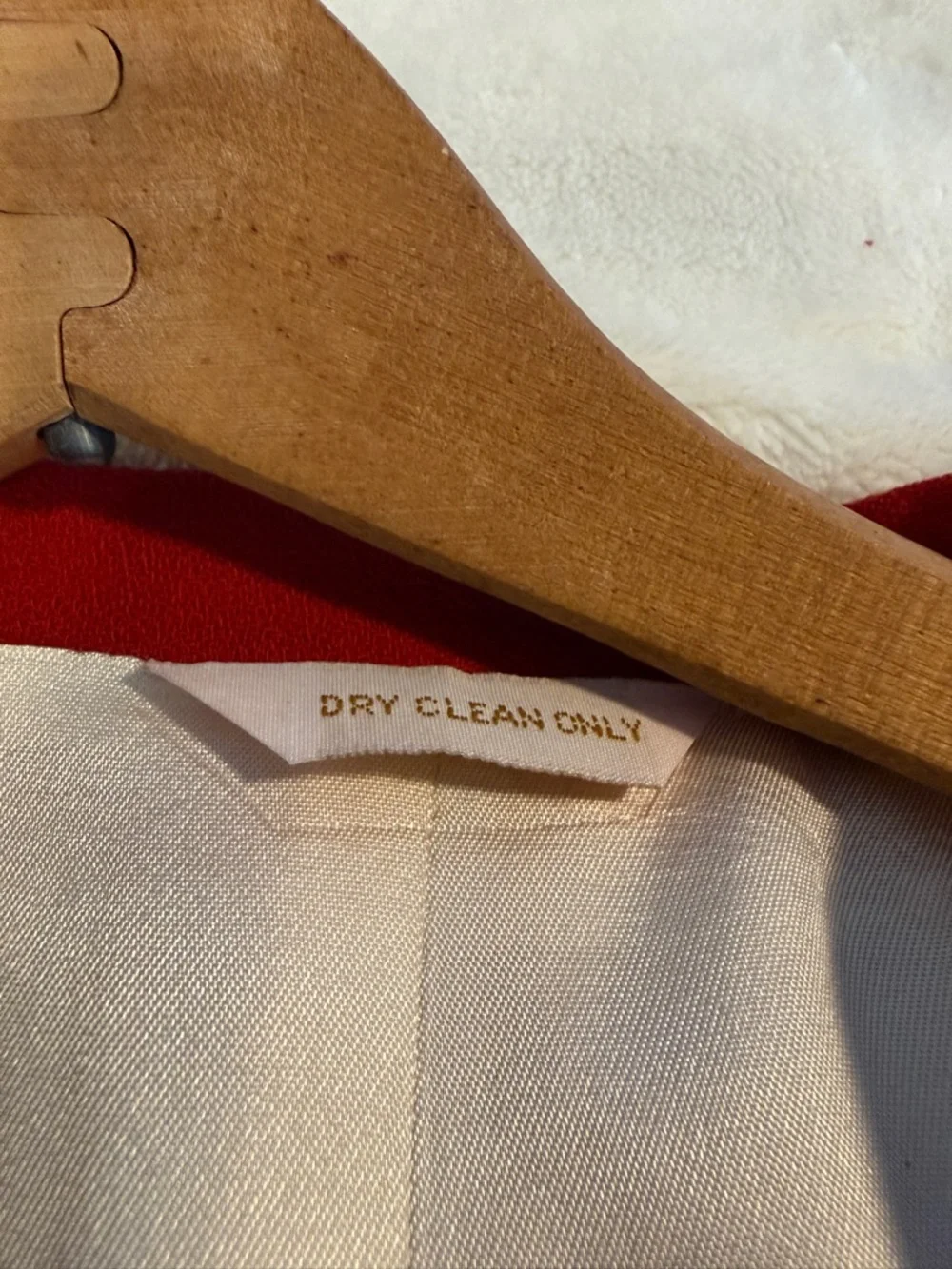 Vintage Europa Collection Diffusion Red 100% Wool Blazer / Suit Jacket 40/42